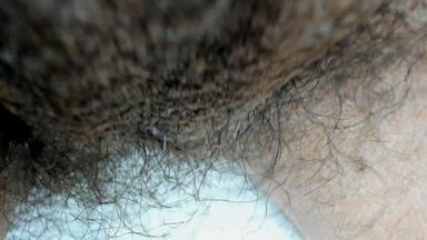 Close-ups of asshole, dick and nipples, very hairy