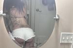 From behind
