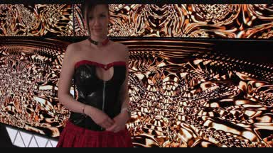 What's under the vinyl and leather dress? 😈