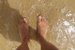 Feet at the beach