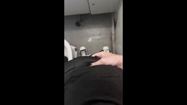 Jerking off bathroom