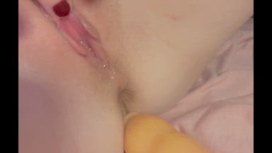 playing in my wet post-orgasm pussy..