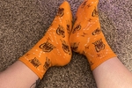Orange Gemini Athletic Socks for sale, worn
