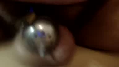 Anal orgasm in chastity!