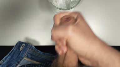 Cum in a glass