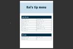 tip menu