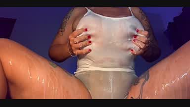 Fake creamy cum on a fake body