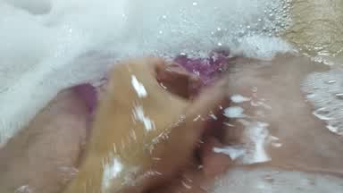 naked and horny in bath tub
