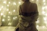 hot brunette tease u with her lace bra
