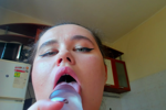 Blowjob with saliva