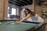 We played pool and I ended up with my balls in her