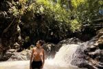 The waterfall runs… and so do the looks.