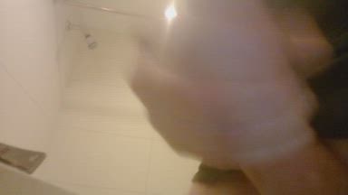 Jerking off and eating cum