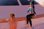 Beatch blue yacht (day)