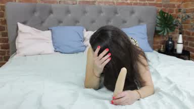 Hot BJ with dildo