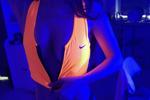UV, very bright color, electric shot. Breasts.