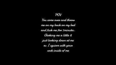 POV you fucking me on my back