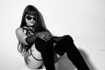 Sexy liah in black and white