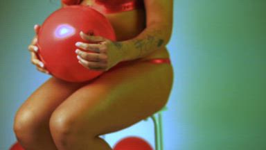 Balloon popping fetish