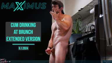 Cum gulping at brunch