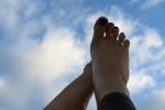 My tiny feet on the grass