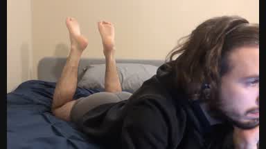 Lounging showing soles in the pose