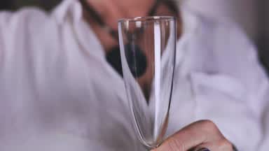 Birthday glass of champagne