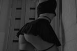 Short black skirt