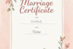 Marriage certificate