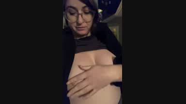 Taking My Tits Out in Below Zero Cold!