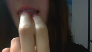 Sexy play with lips