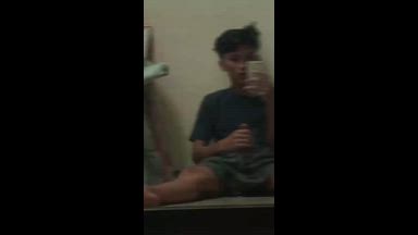 playing my huge cock