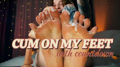 CUM on my feet with countdown