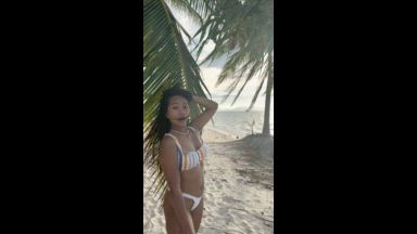 teasing people at the beach