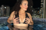 night in the pool