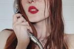 red lipstick