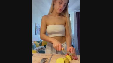 Cooking dinner for us<3