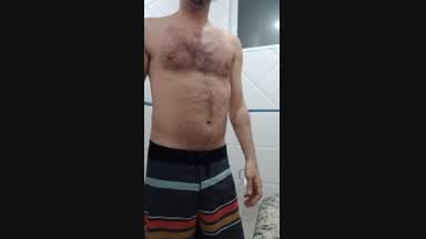 At the bathroom