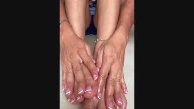Sexy feet with oil