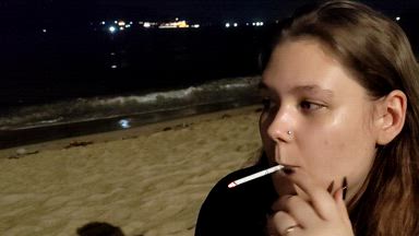 smoking late nights on the beach