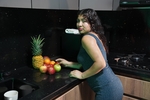 in the kitchen