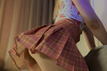 Oops! My round butt trying to escape this skirt!