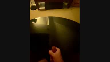 POV Cumshot Over Table