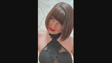 Very hot black lingerie