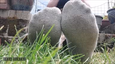 🧦 Grey Sock Toe Flexing 👣