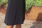 In black dress