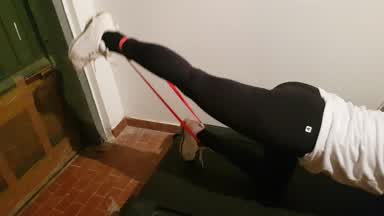 Fucked while exercising
