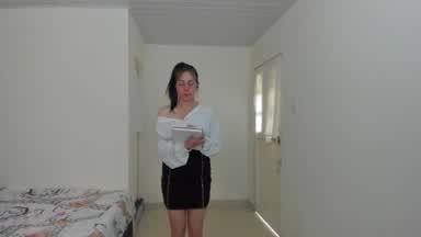 anal in different poses with a secretary outfit