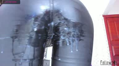 Squirt and Cum on leather pants