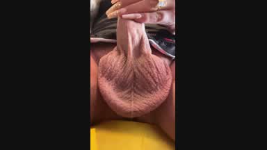 Flexing my balls bathed in oil